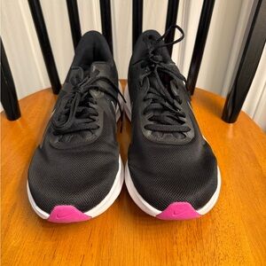 Nike Women's Downshifter Black and Pink Athletic Shoes